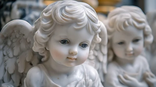 Serene Marble Angels: A Vision of Peace