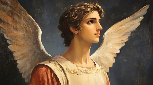 Ethereal Angel with Gentle Gaze Painting