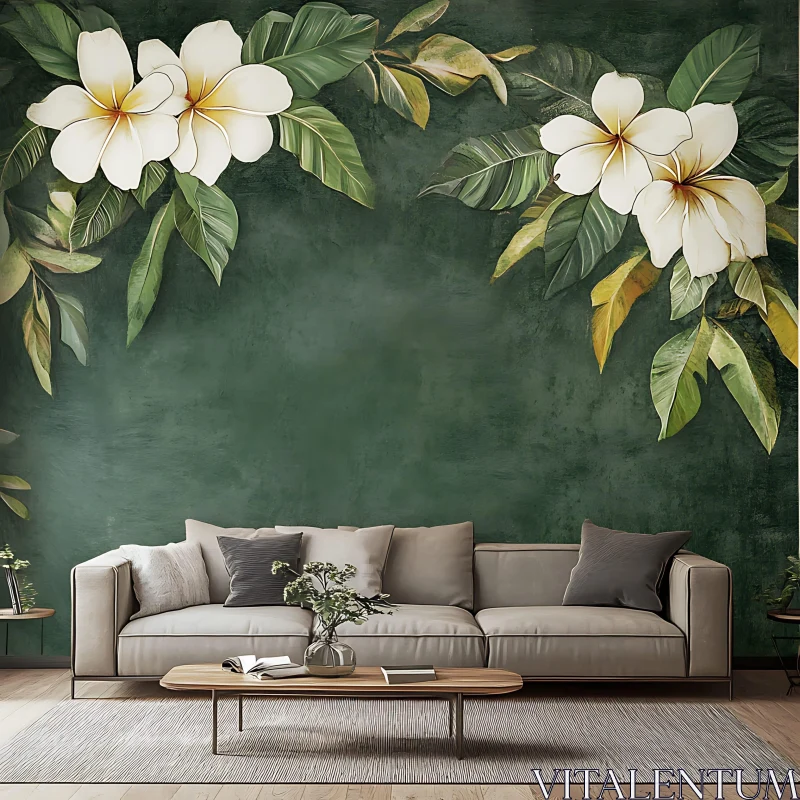 Floral Interior Design AI Image