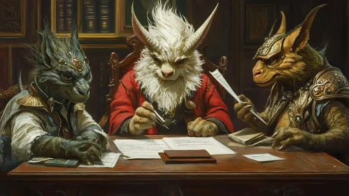 Mythical Creatures in Formal Meeting