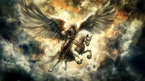 Winged Horse and Angelic Knight