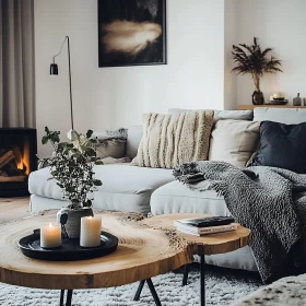 Serene Home Interior with Candles