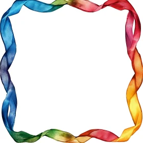 Colorful Ribbon Border Image