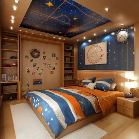 Starry Night Themed Children's Room