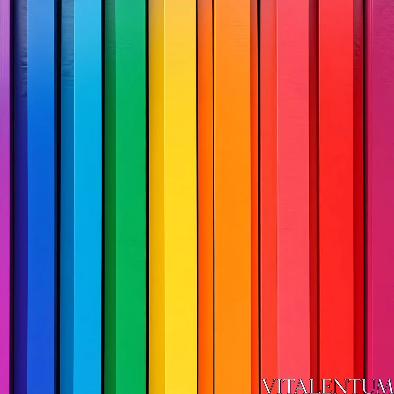 Rainbow Vertical Bars: A Spectrum of Colors AI Image