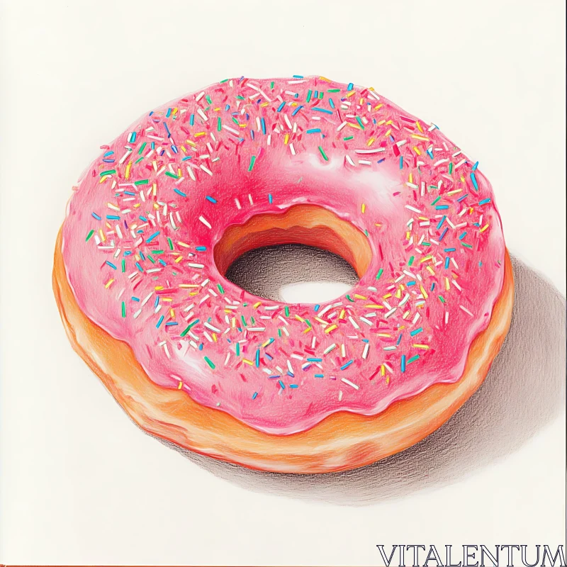 Iced Donut with Sprinkles