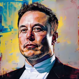 Artistic Portrait of Elon Musk