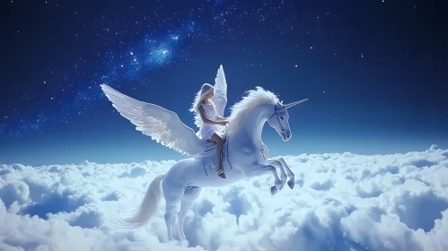 Celestial Ride Above the Clouds