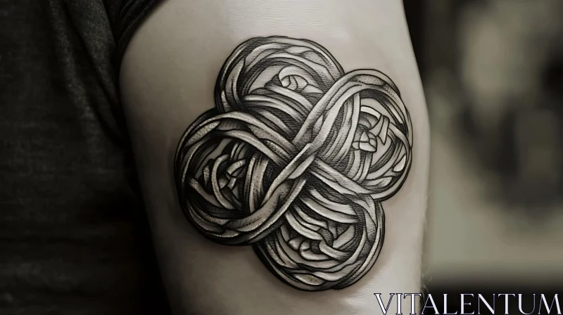 Geometric Knot Tattoo Design