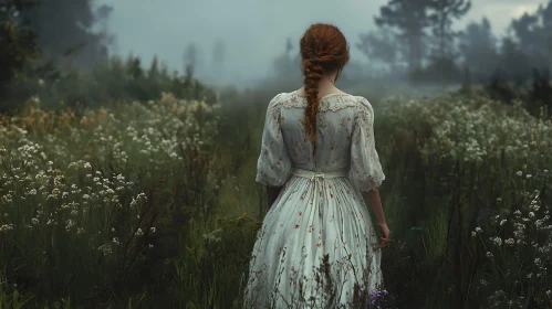 Lady in Floral Dress