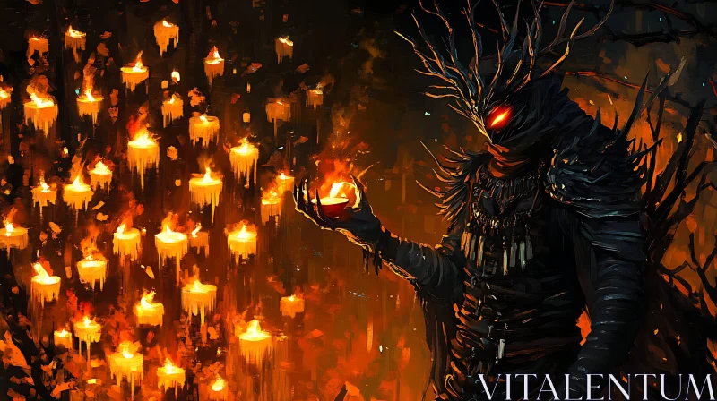 Shadowed Entity Holding a Candle