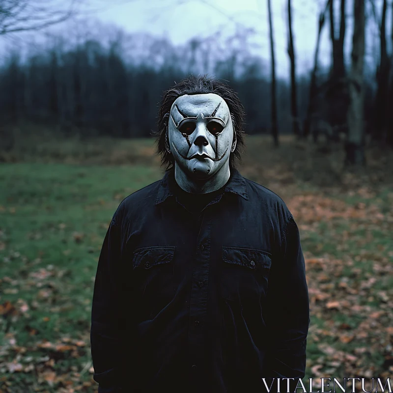 Mysterious Masked Character in the Woods