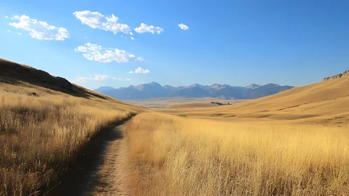 Scenic Field and Mountain Vista