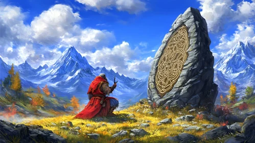 Ancient Stone Ceremony in the Mountains