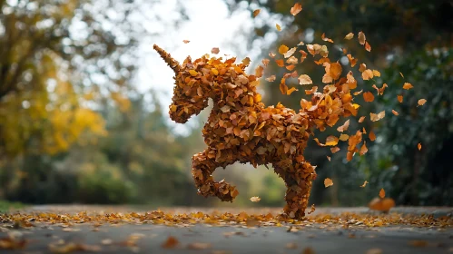 Autumnal Unicorn Sculpture