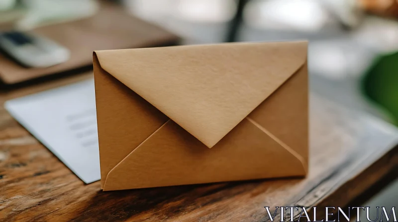 AI ART Brown Envelope on Desk