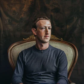 Mark Zuckerberg in a Thoughtful Pose