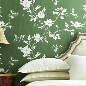 Green Floral Bedroom Interior Design