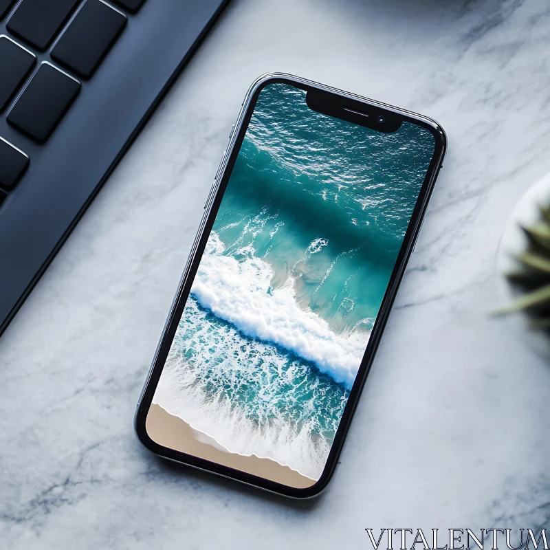 Waves on Mobile Screen