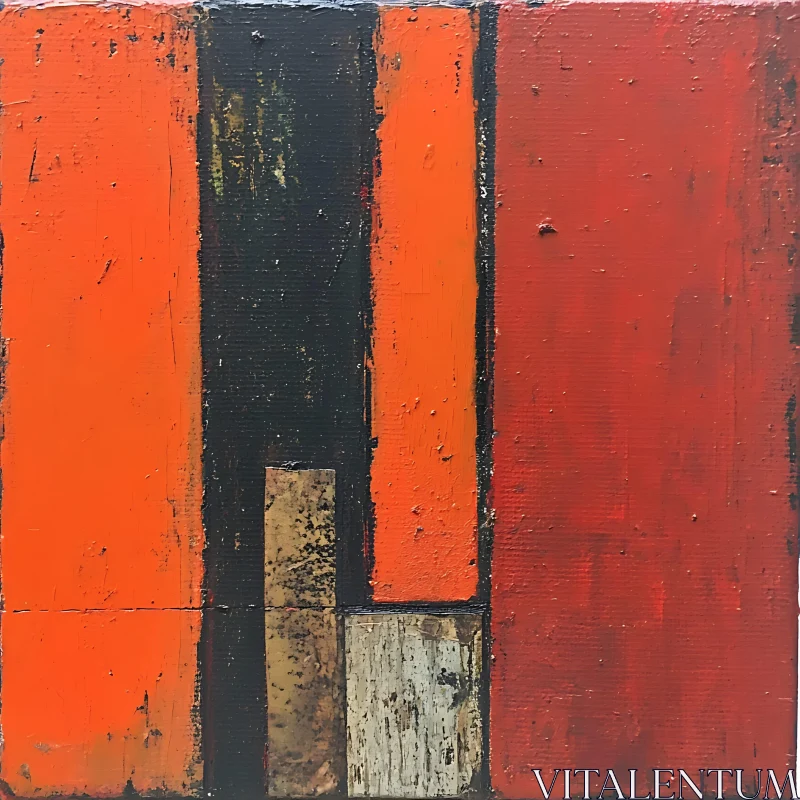 Structured Abstract Composition with Geometric Forms AI Image