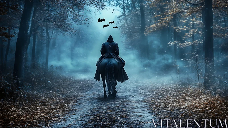 Cloaked Rider in the Woods