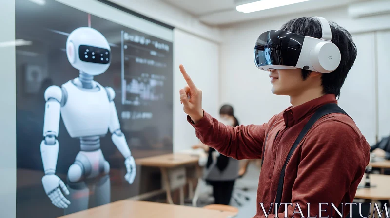 Virtual Reality Classroom Robot Interaction