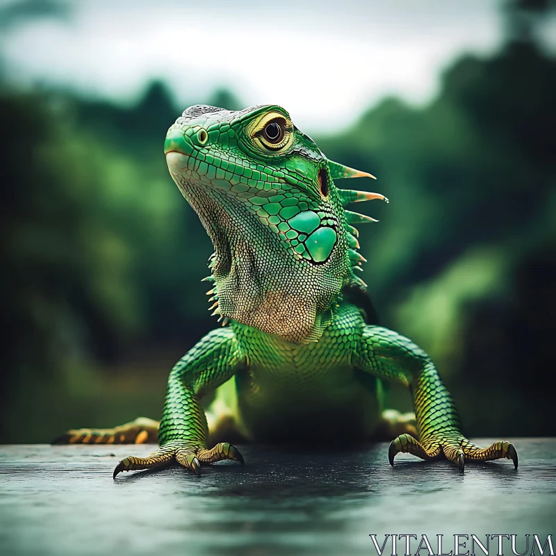 Emerald Gaze: An Iguana's Perspective