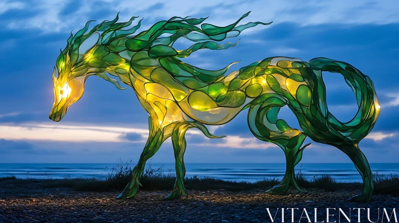 Glowing Mythical Creature Sculpture