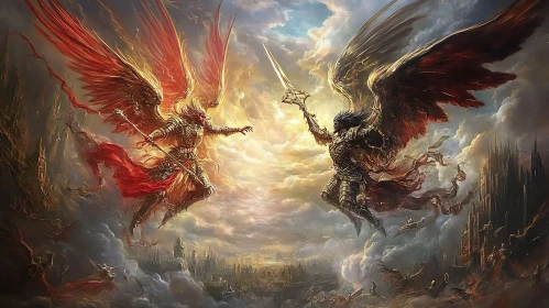 Celestial Warfare: Angels in Confrontation