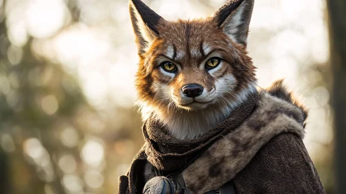 Anthropomorphic Fox in Natural Light
