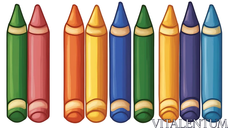 Colorful Crayon Array: A Palette of Possibilities