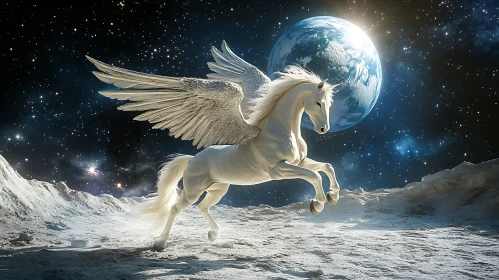 Winged Horse on the Moon