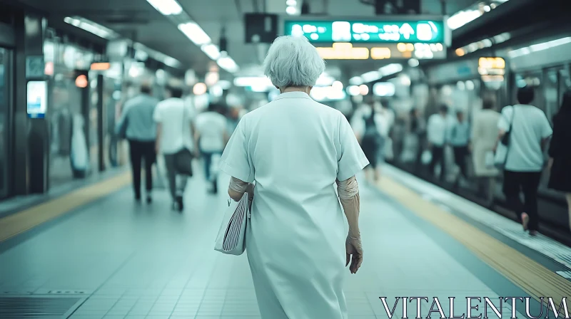 Woman in Subway