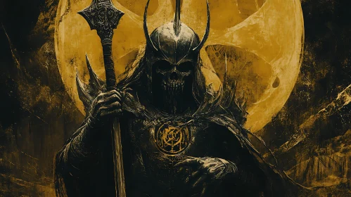 Dark Warrior and the Ominous Moon