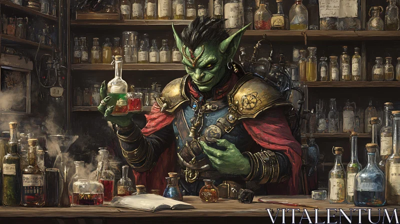 Fantasy Goblin Potion Brewing