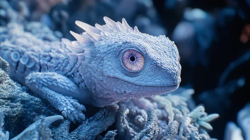 Captivating Pink-Eyed Reptile Portrait