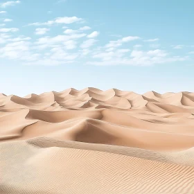 Serene Sand Dunes Under a Blue Sky