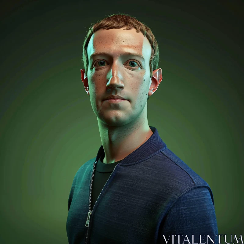 Detailed Mark Zuckerberg Portrait