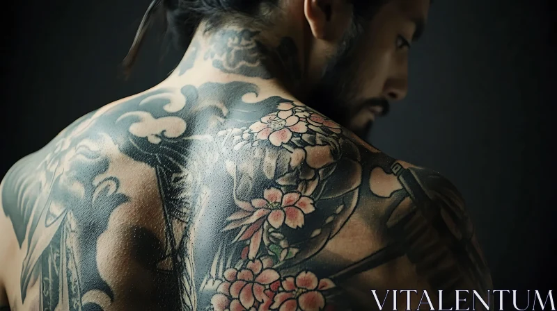 Intricate Japanese Cherry Blossom Tattoos AI Image