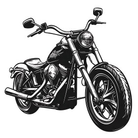 Monochrome Motorcycle Art