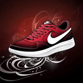 Artistic Rendition of Sporty Footwear