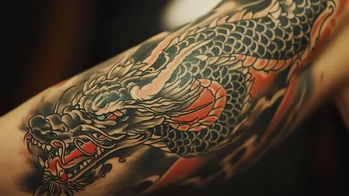 Intricate Dragon Body Art