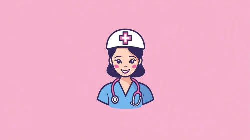Friendly Nurse Illustration