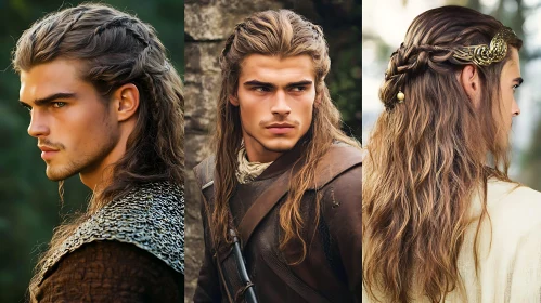 Man with Braids Medieval Era