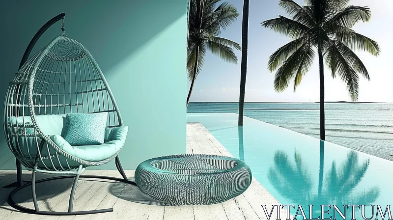 Luxurious 3D Rendering of a Resort with a Stunning Ocean View