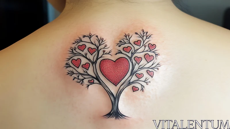 Tree of Hearts Tattoo AI Image