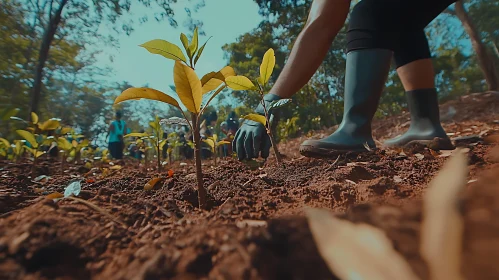 Sapling Planting: A Symbol of Environmental Growth
