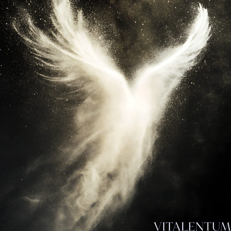 Celestial Wings Abstract Composition AI Image