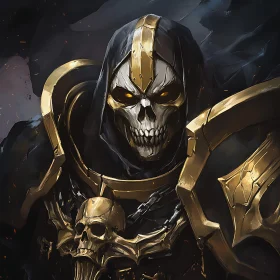 Skull Faced Golden Knight of Darkness