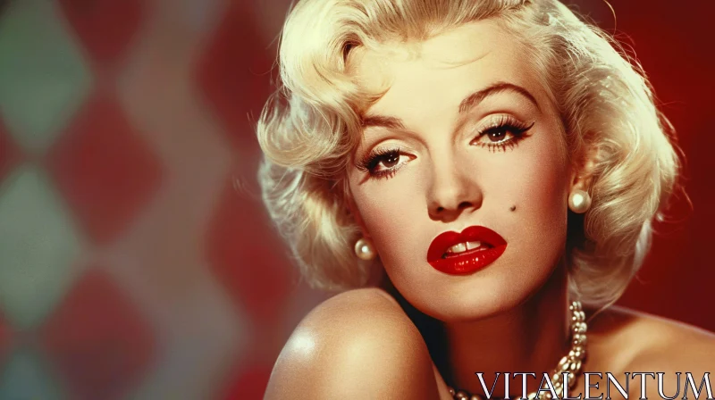 Classic Marilyn Monroe Glamour Portrait AI Image